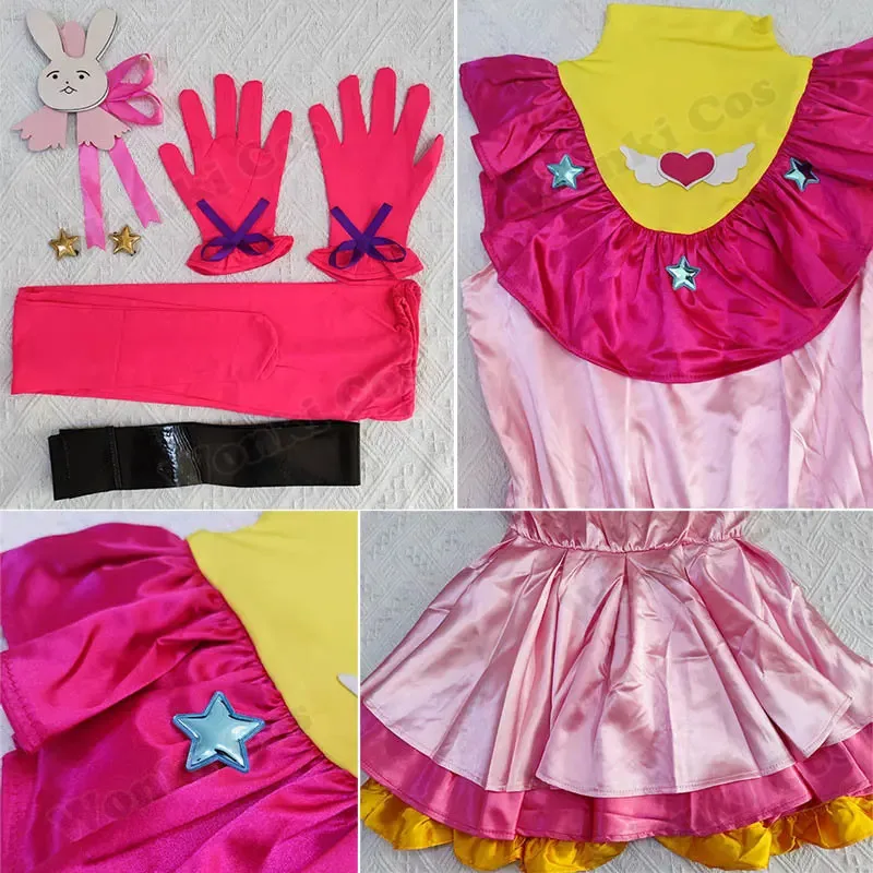 

Костюм yiyi Anime No Ko Ai, парик с хвостиком, Hoshino Ai, розовое сценическое платье Лолиты для косплея, костюмы Oshi No Ko