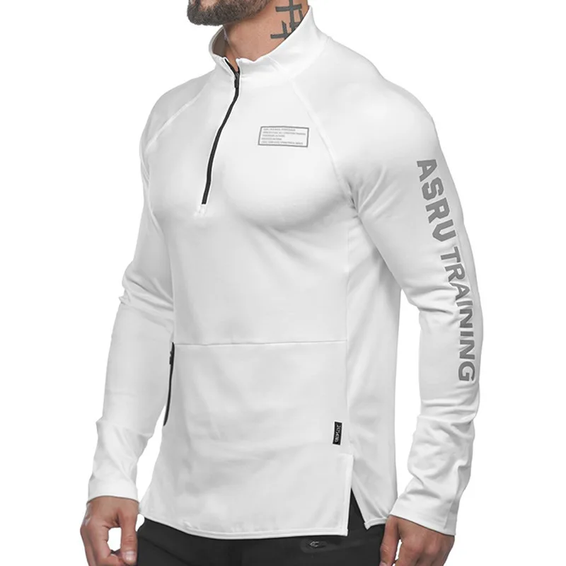 T-shirt à manches longues pour homme, vêtement de Sport, de Fitness, de musculation, de Jogging, de course à pied