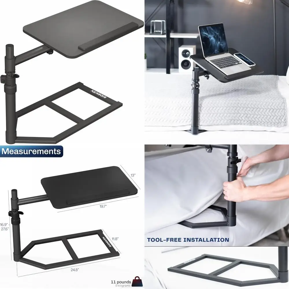 

Adjustable 20 Inch Loft Bed Side Desk with Tilting Surface for Laptops and More