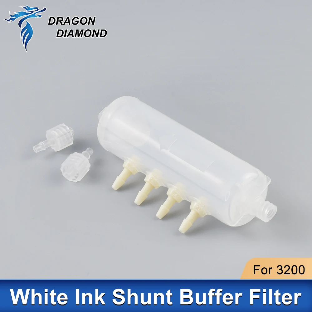 white Ink Shunt Buffer filter for Epson XP600 4720 I3200 printhead Ink Circulation Splitter Diverter for DTF DTG printer - Image 2