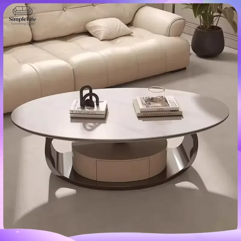 Nordic Coffee Table Space Saving Round Clear Acrylic Living Room Side Table Minimalist Modern Small Writing Desk Decorative