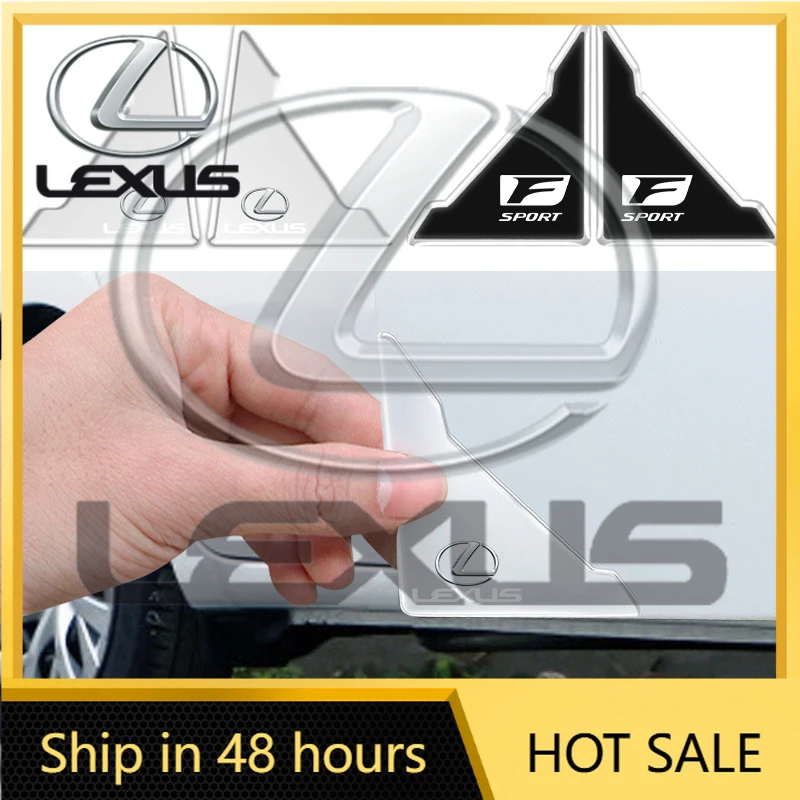 

2026 Hot Interior Stickers 2/4pcs Car Door Corner Transparent Protective Stickers For Lexus LS LBX IS350 ES300 GS350 CT200h GX46