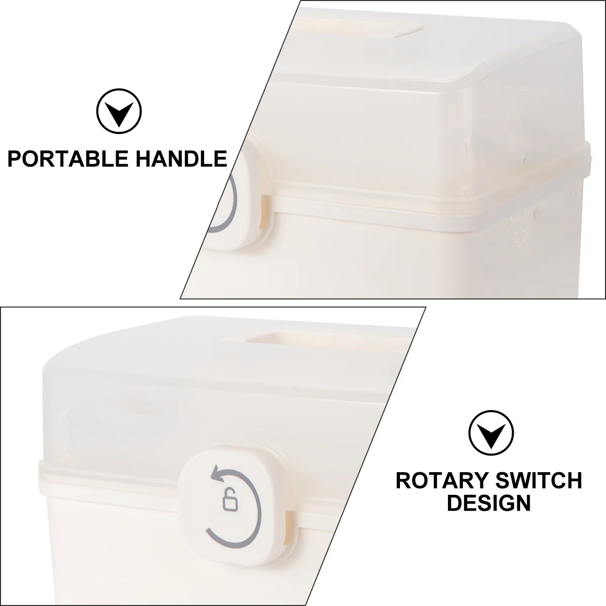 صندوق دواء محمول محمول مقاوم للصدمات، حافظة إسعافات أولية متعددة الوظائف للاستخدام المنزلي في الهواء الطلق