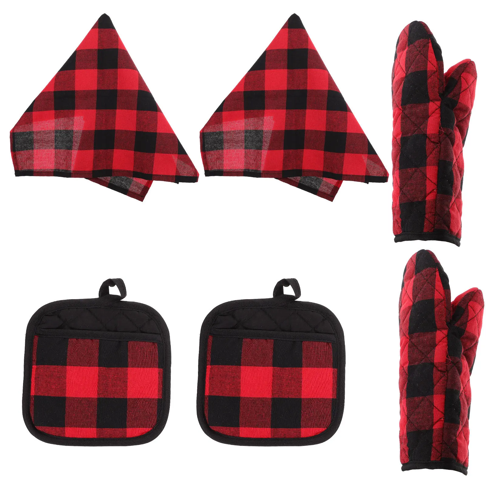 

1Set Kitchen Cookware Towel Set Heat Resistant Oven Mitts Baking Pads Anti Slip Microwave Oven Gloves Microwave Glove