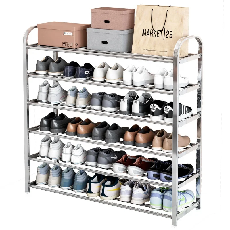 Modern Living Room Home Furniture Unique Cheap Metal Entrance Shoe Display Rack Storage