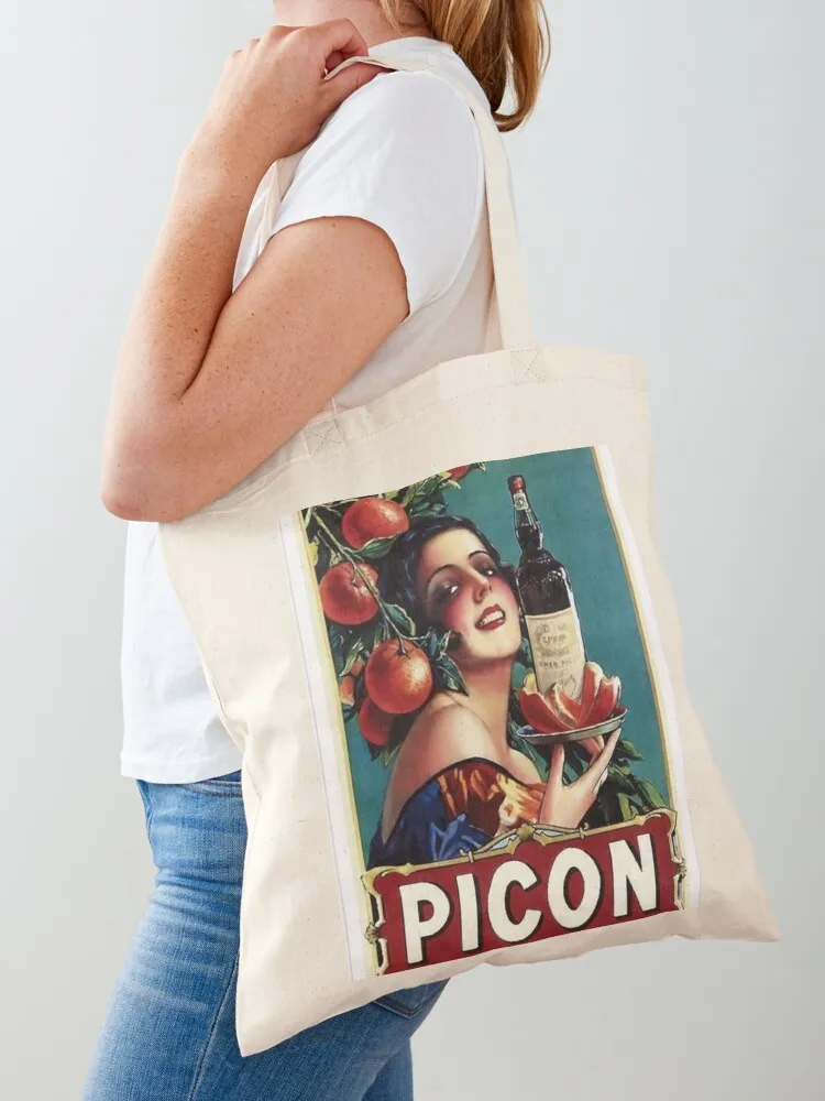 

Vintage Pub - Picon, alcoholic drink Tote Bag foldable reusable bag shopping cart bags tote bag men supermarket folding