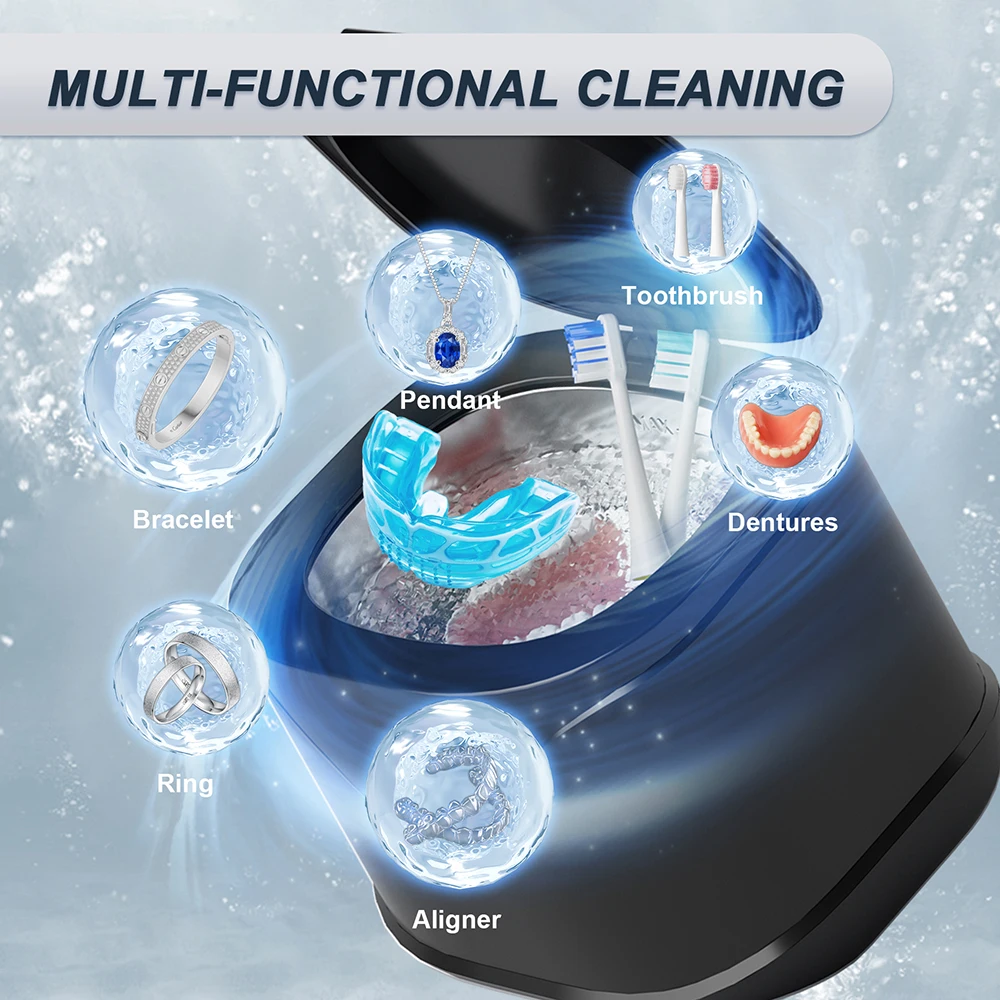 リテーナー超音波マシン 46kHz ポータブル超音波リテーナージュエリークリーン歯科リテーナーマウスガード時計リングジュエリー