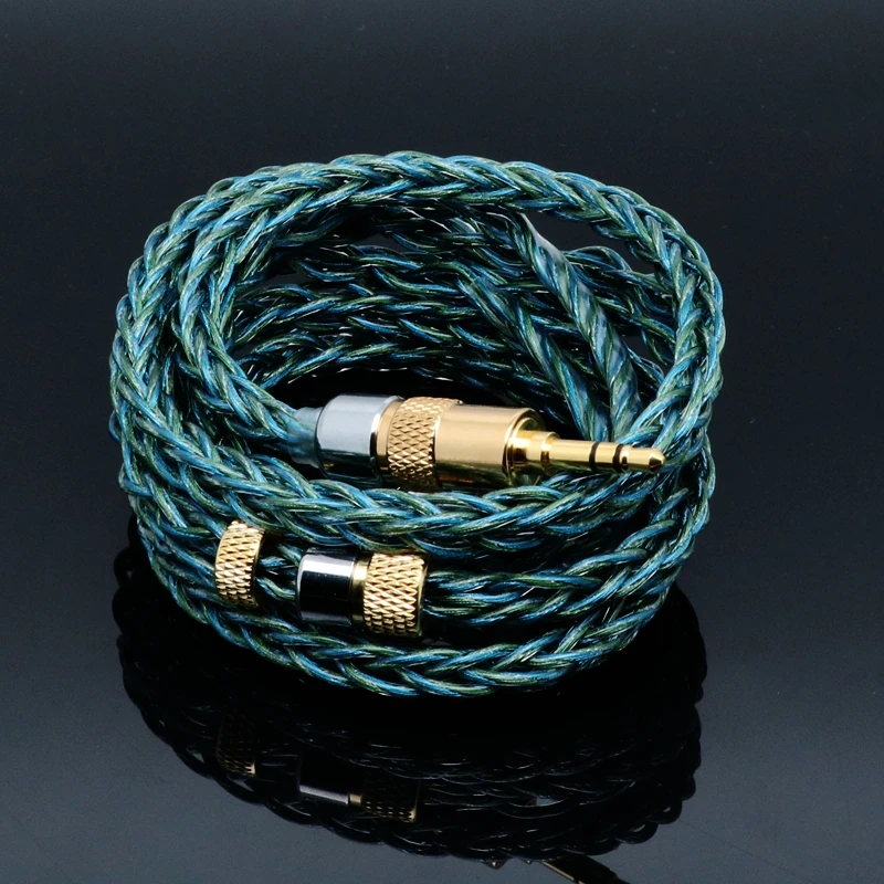 XINHS HS008-core flagship line peacock blue 7N single crystal copper alloy shielded wire upgrade cable