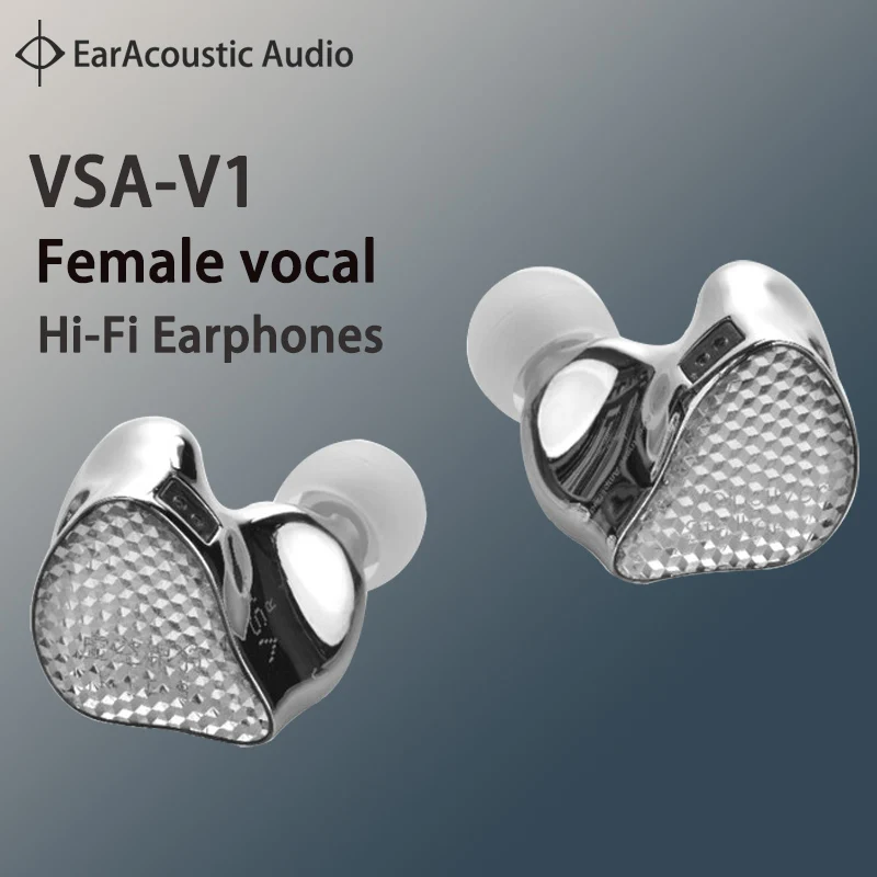 EarAcoustic VSA V1 11.4mm Tesla Dynamic Driver Audiophile Hi-Fi Earphones Female Vocal IEMs in Ear Wired 3.5/4.4mm 2-in-1 Plug