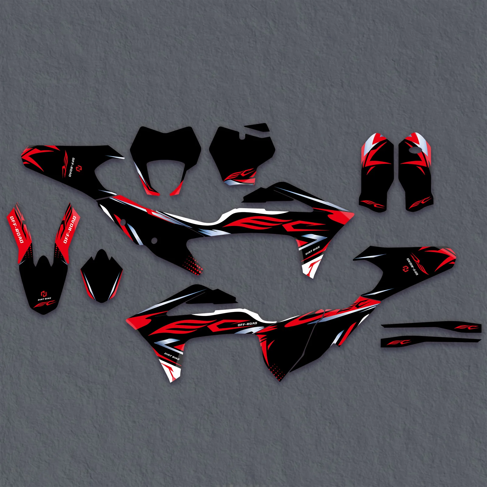 ل GasGas EC 300 EC 250 EC 125 EC 250F EC 350F ECF 450 إندورو 2021-2023 دراجة نارية الرسومات خلفية الشارات ملصق تخصيص