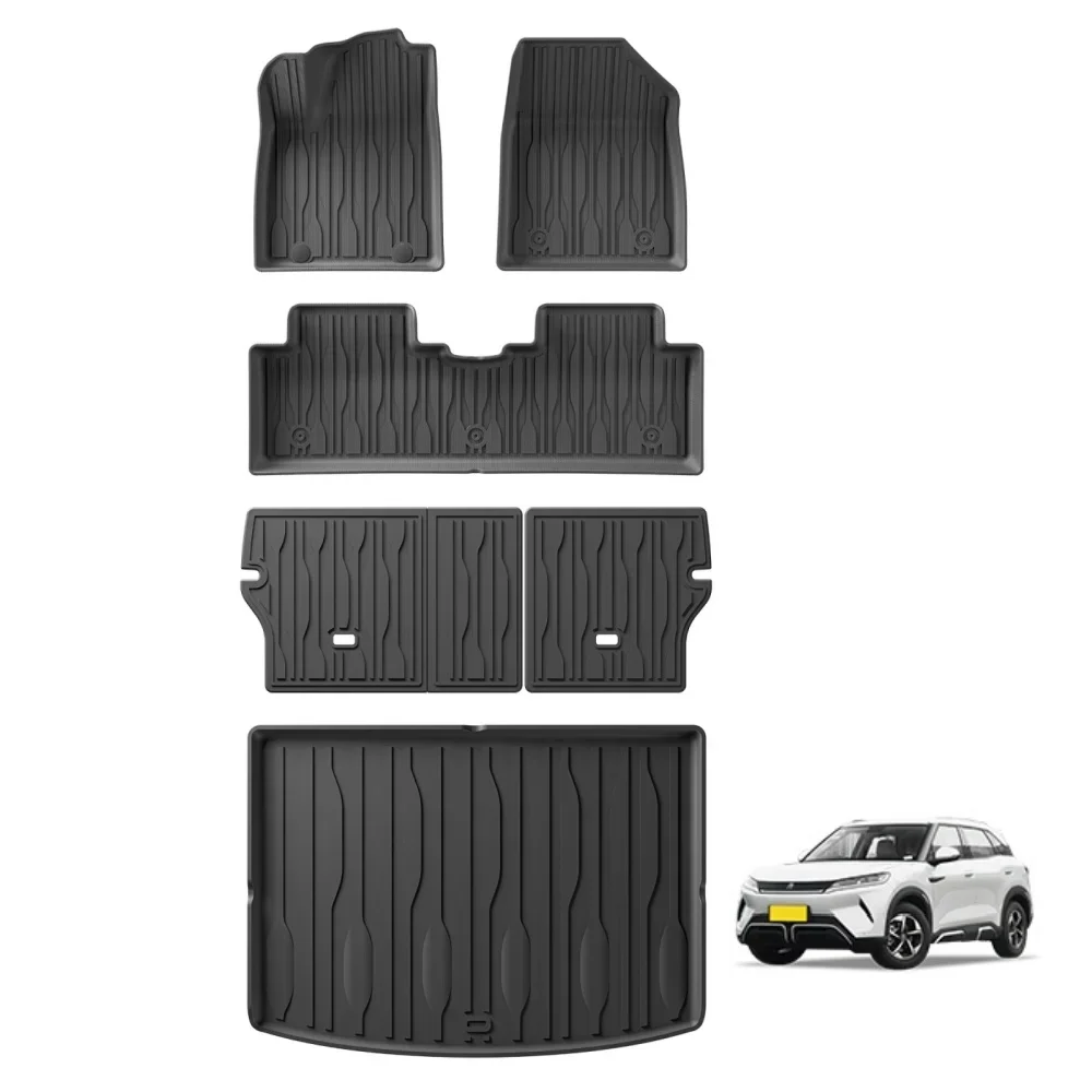 

for BYD ATTO 2 Yuan Pro Yuan UP 2024 2025 Car Floor Mats Cargo Liner Trunk Pad TPE 3D Foot Mat Left Rudder Waterproof Set BLACK