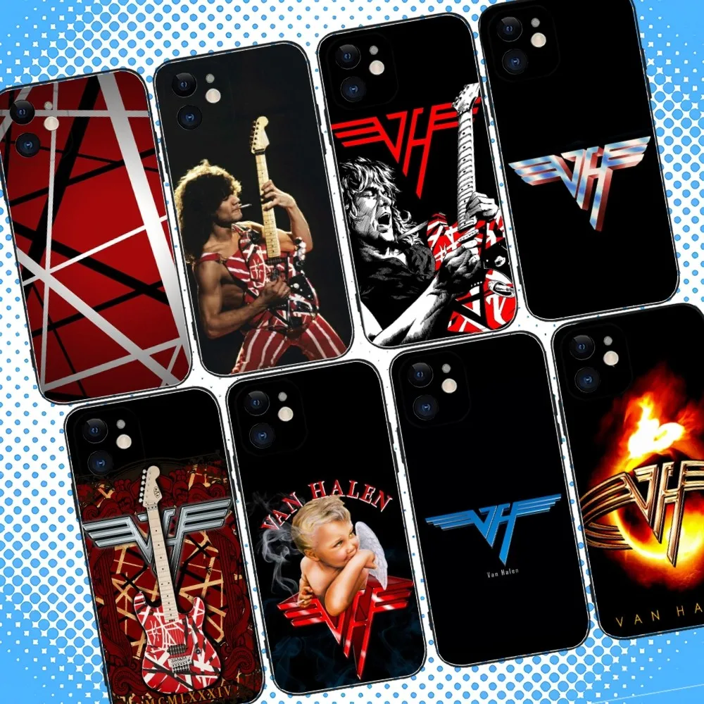 

Van Halen 5150 Phone Case For iPhone 16,15,14,13,12,11,Pro,Max,Plus,X,XS,XR,SE,8,7,Mini,Soft Silicone Black Case