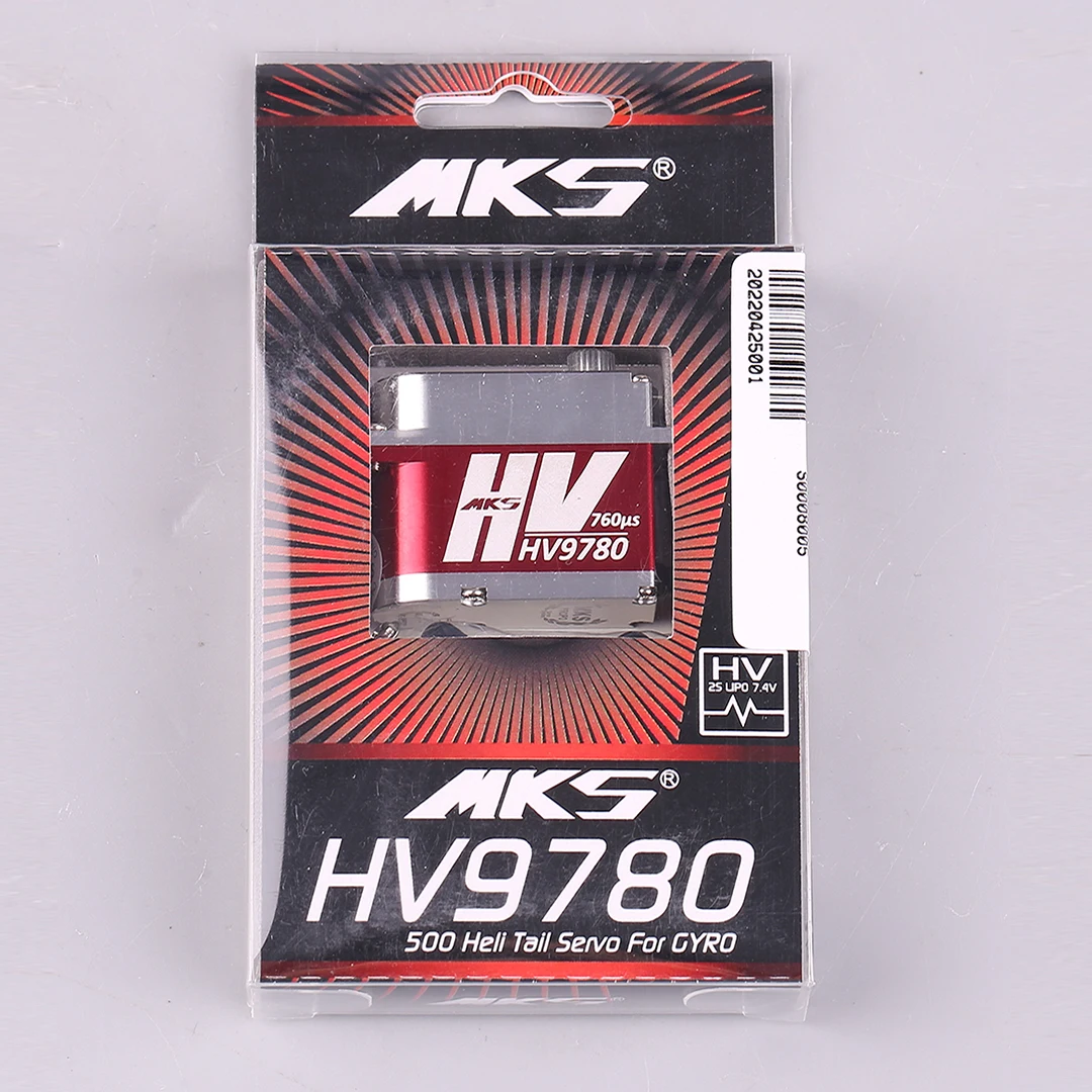 MKS HV9780 High Voltage Servo Model Helicopter Tail Rudder Narrow Frequency Digital Hollow Cup All Metal Servo