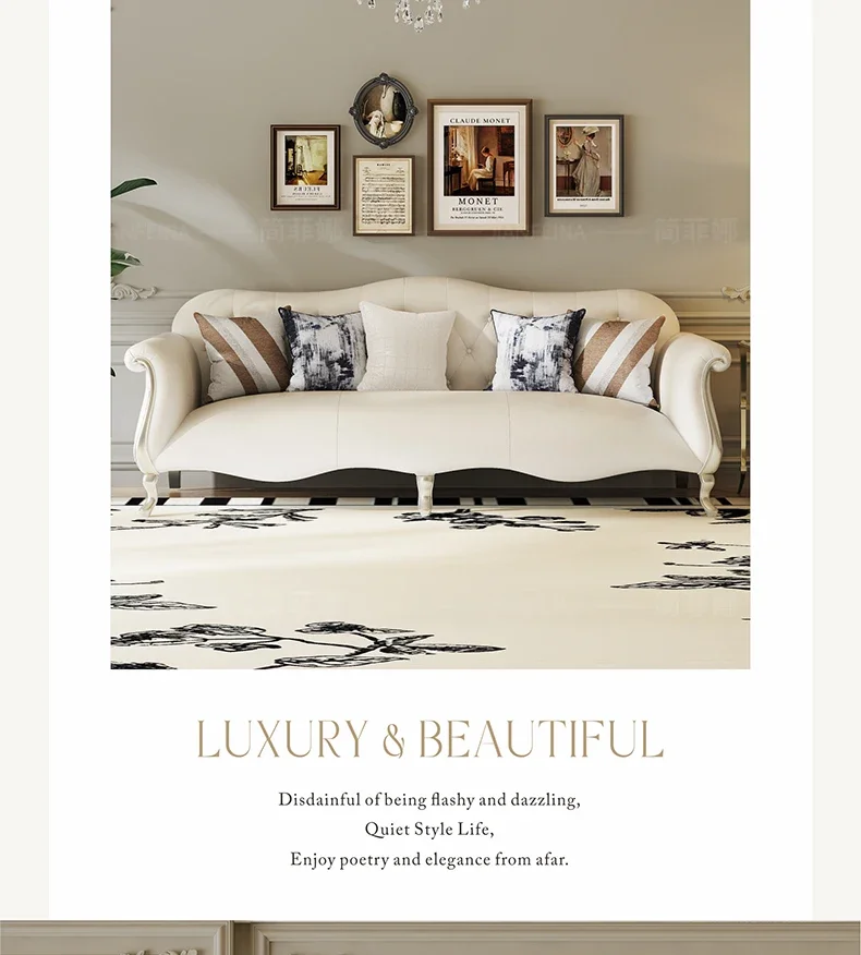 

American light luxury living room premium leather sofa first layer cowhide solid wood sofa straight row combination