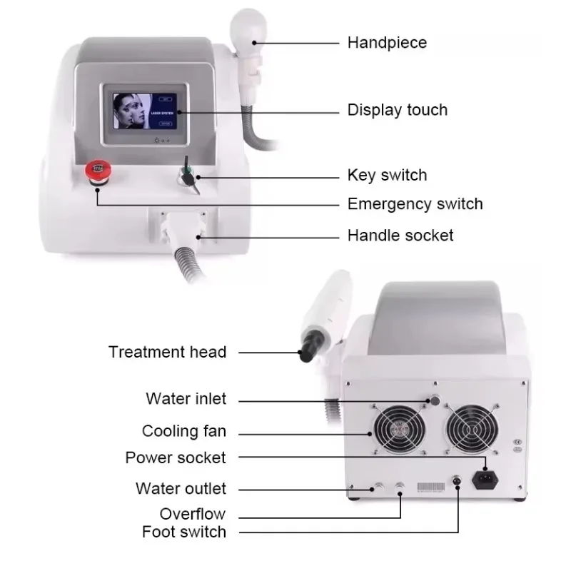 Picosecond ND YAG Machine Pigment Freckle Eyebrow Washing Carbon Peeling Rejuvenation Tattoo Removal Equipment