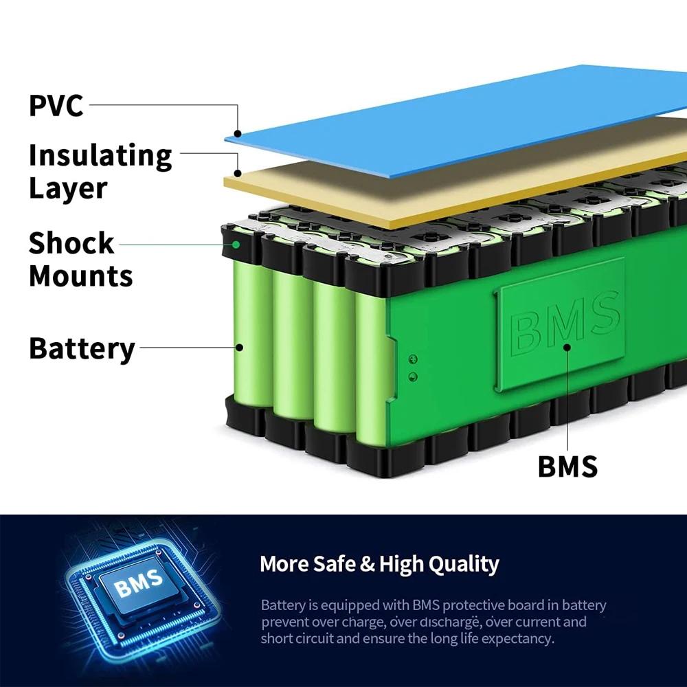 High capacity 48V 100Ah 1000W 13S3P 99999Mah Li-Ion Battery 54.6V Li-Ion Battery Electric Scooter with Bms + Charger