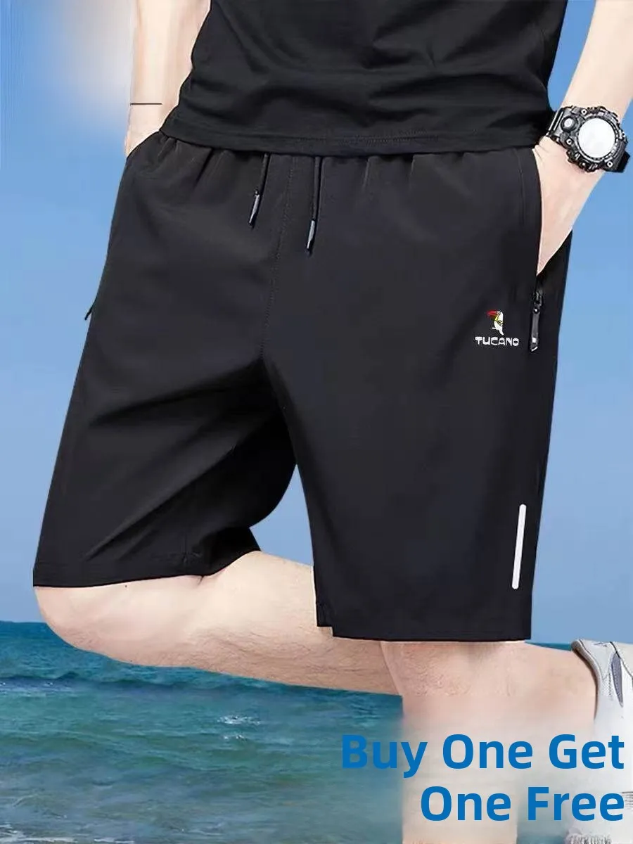 

Ice Silk Five-Quarter Running orts for Men Casual Fitn Sports Mid-Waist Loose plus Size Qui Dry Urban Faion orts