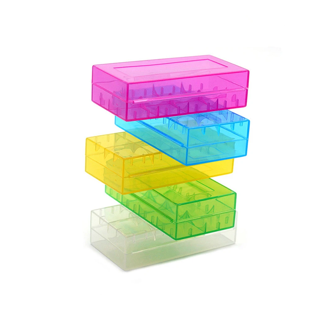 5 Color 18650 PVC Hard plastic battery storage 18650 16340 Battery Case Holder Box Hold 2pcs 18650/4pcs 16340 Batteries