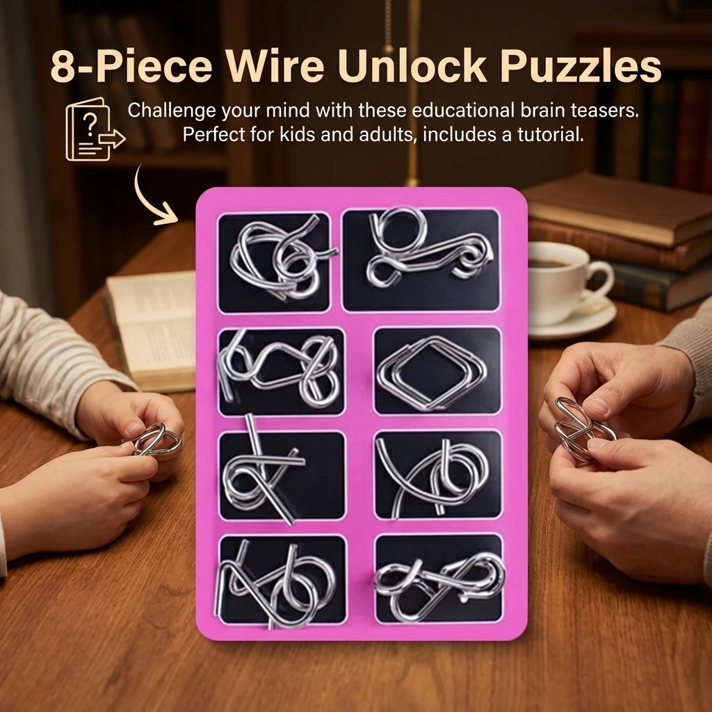 24Pcs Puzzle Unlocking Rings S - Kids Education Design ulasan dan harga