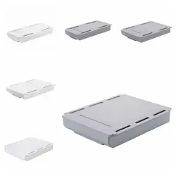 Plastic Hidden Drawer Organizer Self-adhesive Portable Under Desk Storage Tray Slide Out Durable Drawer Tray Kitchen