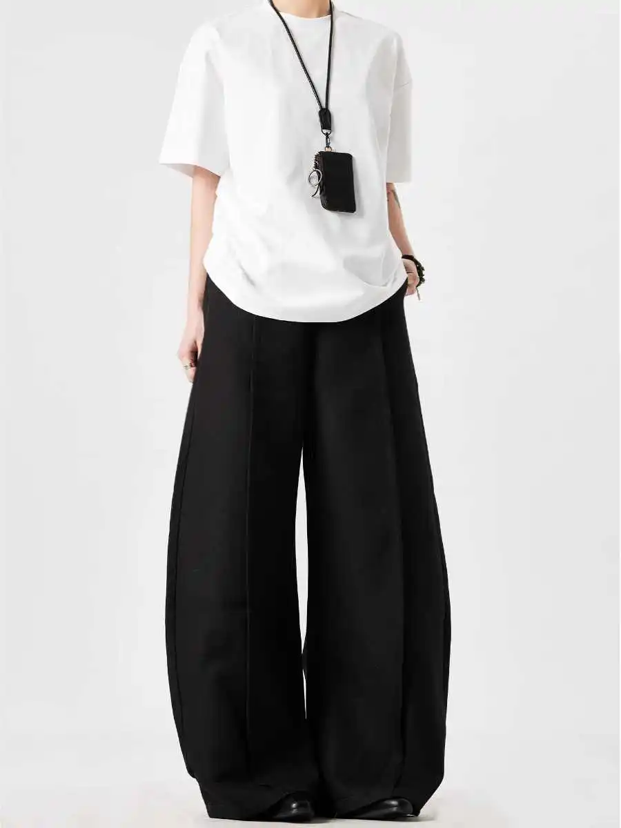 ผู้หญิงสีดํา Goth Baggy กางเกง Oversize Urban ชุดกางเกง Harajuku ญี่ปุ่น 2000s สไตล์ Y2k Emo Vintage Urban ชุดกางเกง 2025