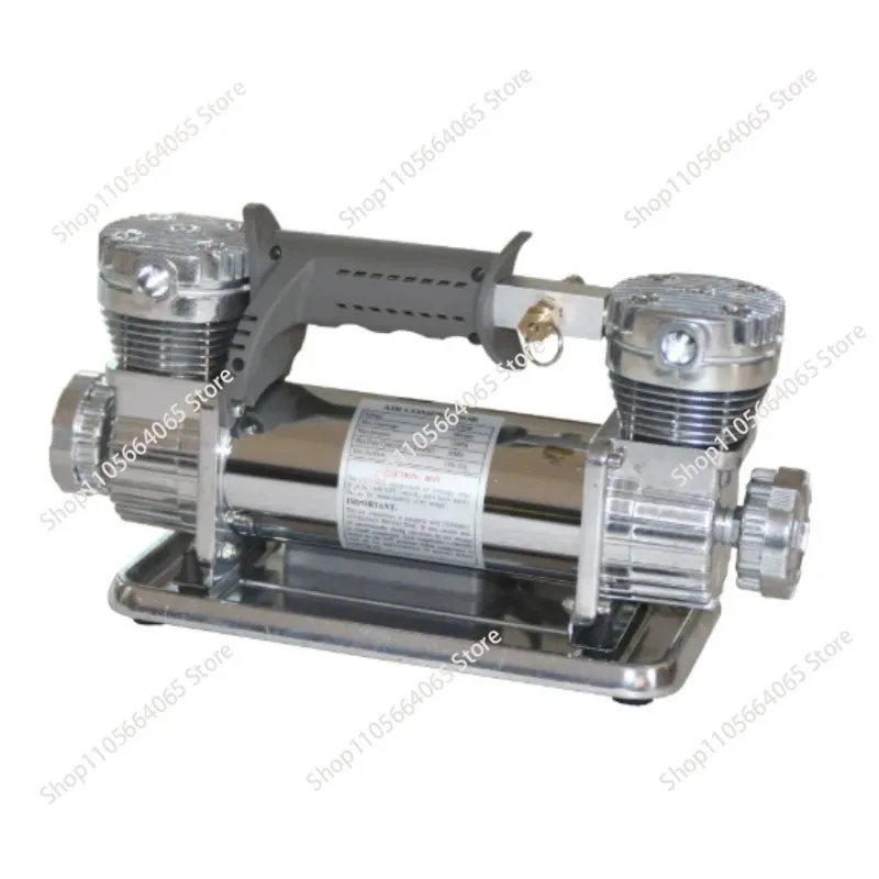 12V Portable Twin Cylinder Car Air Compressor High Power Auto Tire Inflator Pump