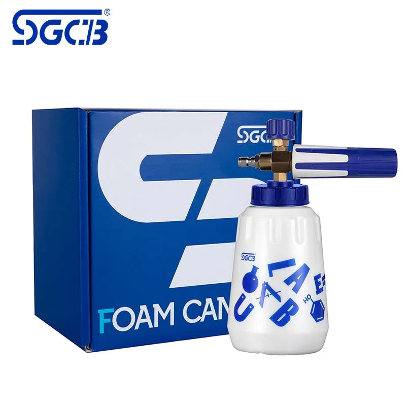 

SGCB Pro Foam Cannon 1/4” US Connector 1L Auto Wash Water Gun High Pressure Sprayer Pot For Car Cleaning