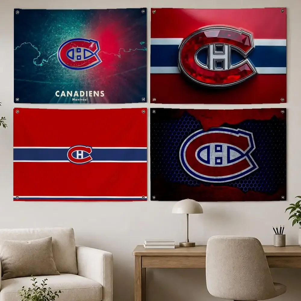 Pro Sports Team Montreal Canadiens Flags Room Home Decor Wall‑Hanging Art Banner,Outdoor for Bedroom Party Background Decoration