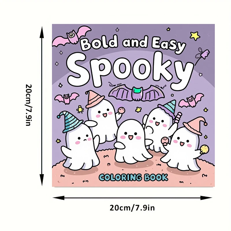 28 Pages Easy Spooky Coloring Book for Adult Stress Reduction | Colouring Book for Stress Relief and Mood Reduction Valentine