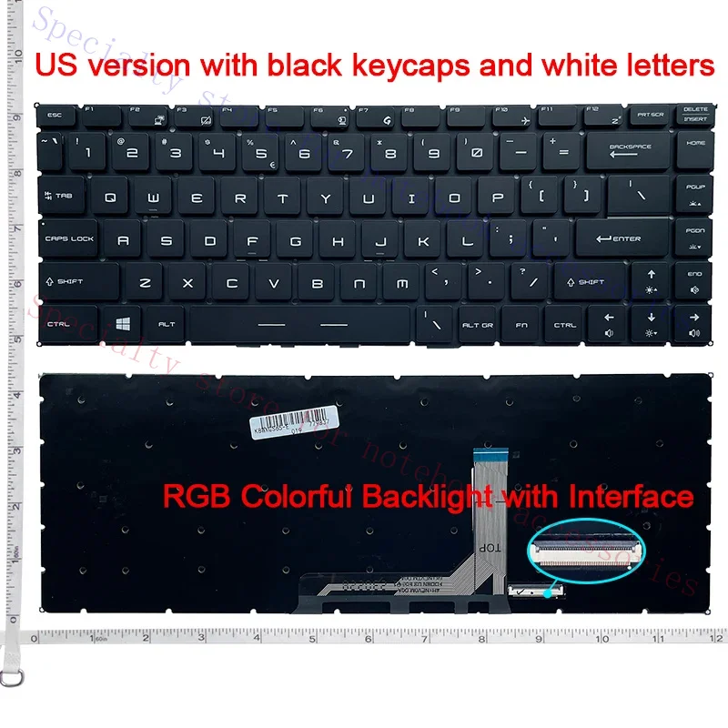 US/RU NEW Laptop Keyboard for MSI GF65 MS-14B1 14B3 16R2 16Q4 16W1 16WK WF65 WS65 GF63 GF63 8RD/GF63 8RC PS63 P65 PS42 GS65