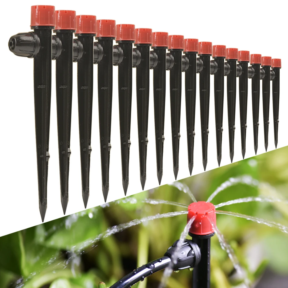 5/10/20/30/50/100Pcs 360° Scattering Sprinkler Watering Dripper Garden Farming Lawn Irrigation Nozzle Locked Connect 1/4 Hose
