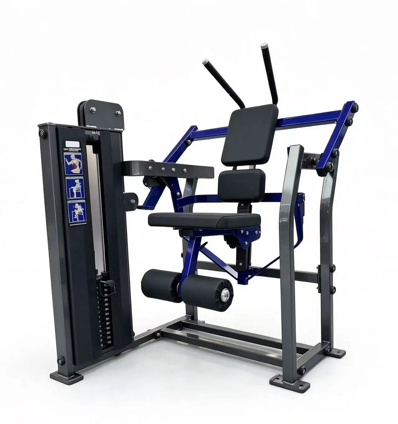 Multi-Function Abdominal Curl Trainer Adjustable Pin Weight Selection Durable Steel Construction for Effective Strength Training