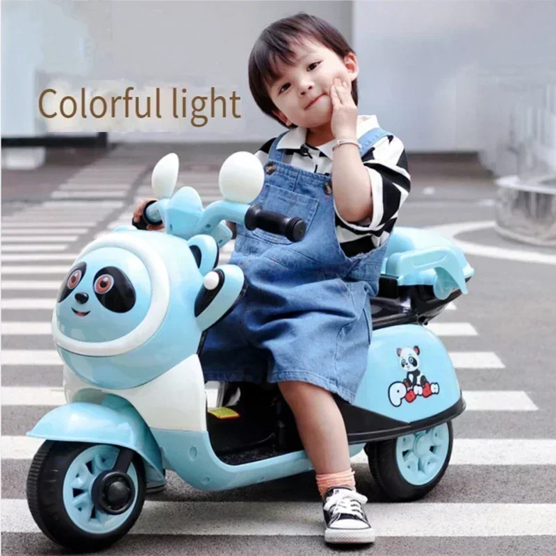 Children's Electric Motorcycle Outdoor Tricycle Motorcycle Boys and Girls Ride Toy Car Sit People Rechargeable Baby Battery Car