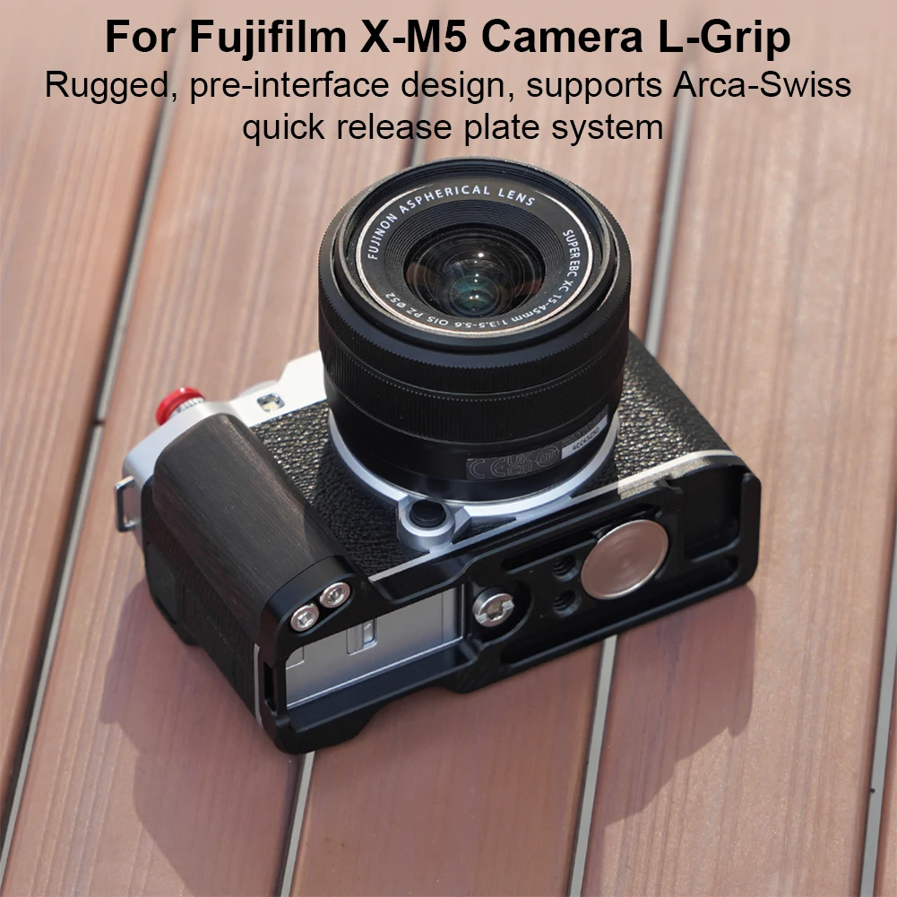 Wooden Camera Hand Grip Aluminum Base L Board L-Shape Mount Plate for Fujifilm X-M5 Camera Accessories