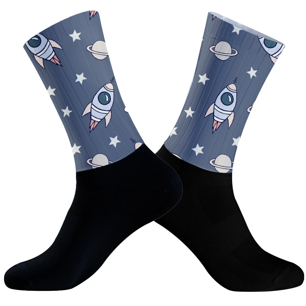 Neue Space Bike Socken Männer Krankens ch wester Kompression Radfahren für Frauen MTB Guard Socken Strümpfe Sport Socken