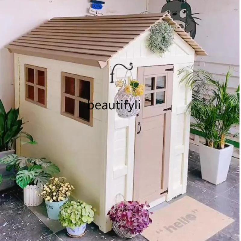 

Outdoor assembly garden, homestay chalet children's game balcony, toy wooden villa