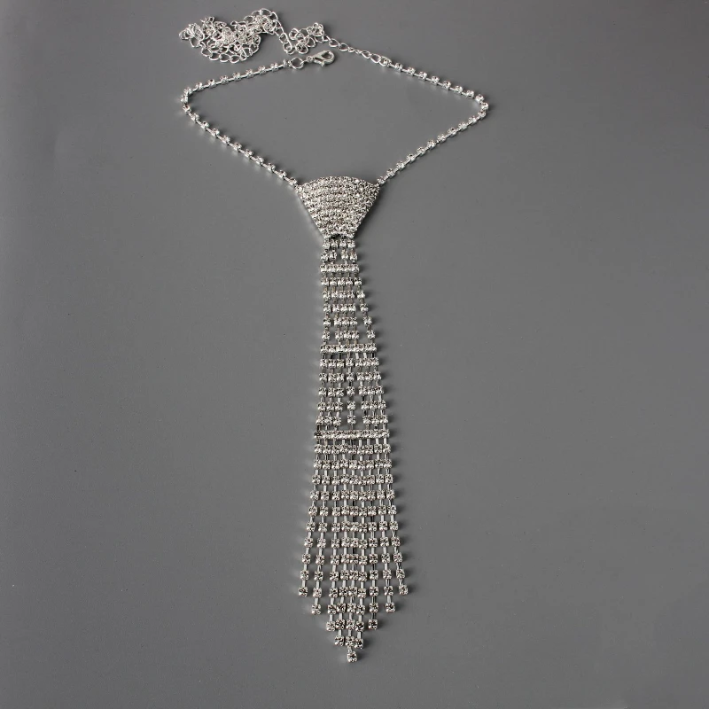 Changliu سو التعادل المعلقات أزياء المرأة الفاخرة تألق حجر الراين قلادة حزب المجوهرات