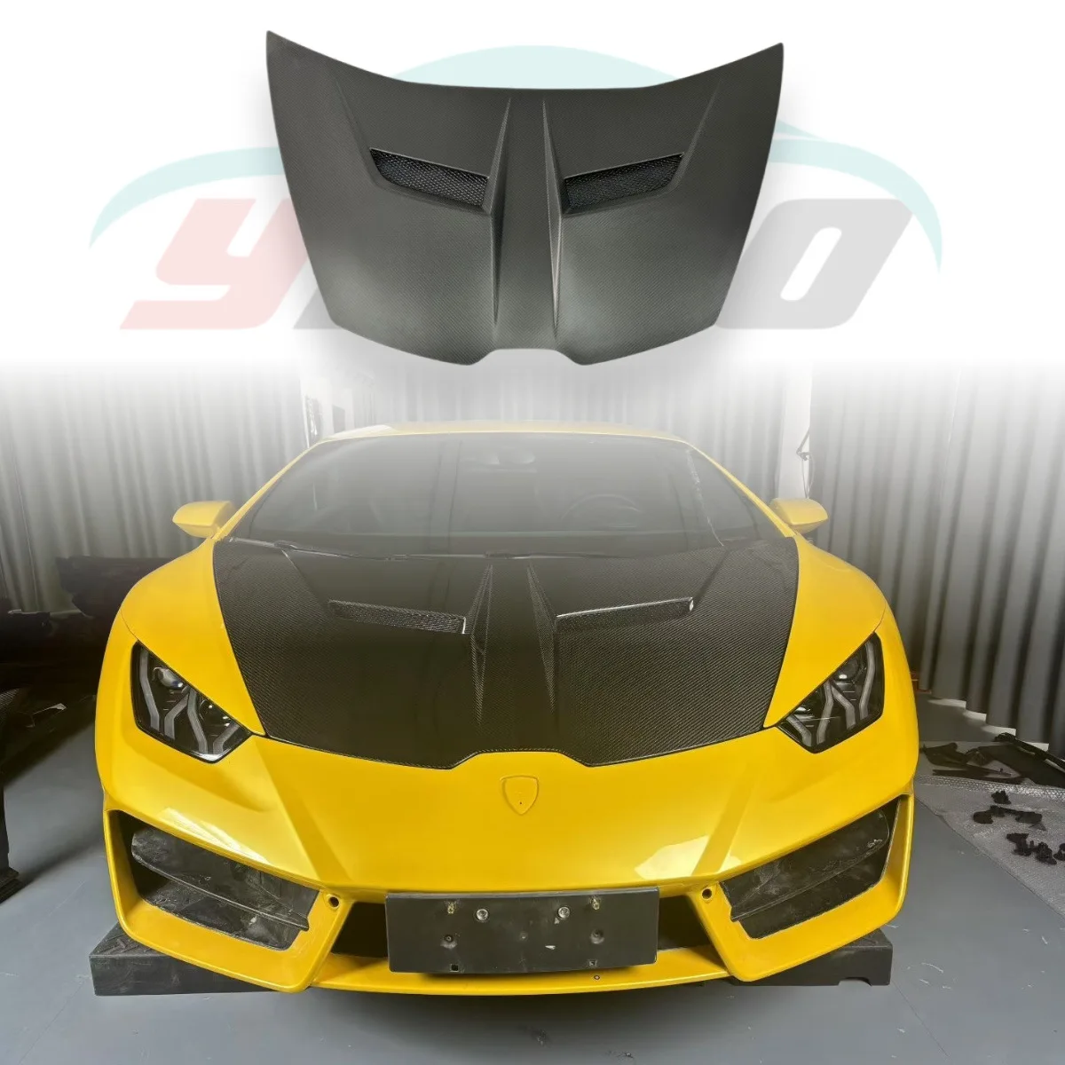 

Для модификации и улучшения Lamborghini Huracan LP580 LP610 EVO: передний капот и крышка багажника из карбона в стиле V.