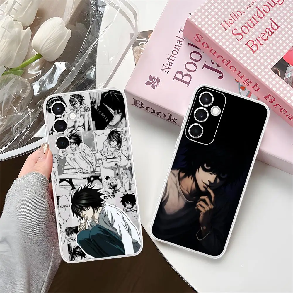 

Death Note L Lawliet Mobile Phone Case for Samsung Galaxy S25 S24 S23 S22 S21Plus FE Ultra Clear Colorful Cover Cover Pretty