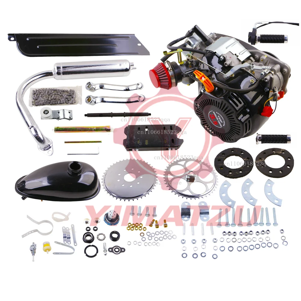 100CC Motorized Bicycle Kit Bike Engine Set Single Cylinder 4-Stroke Air-cooling System Gas Petrol Motorized Engine 3HP 2KW