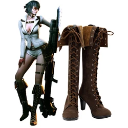 Cry DMC 4 Lady Mary Cosplay Costume Shoes Handmade Faux Leather High Heeled Boots