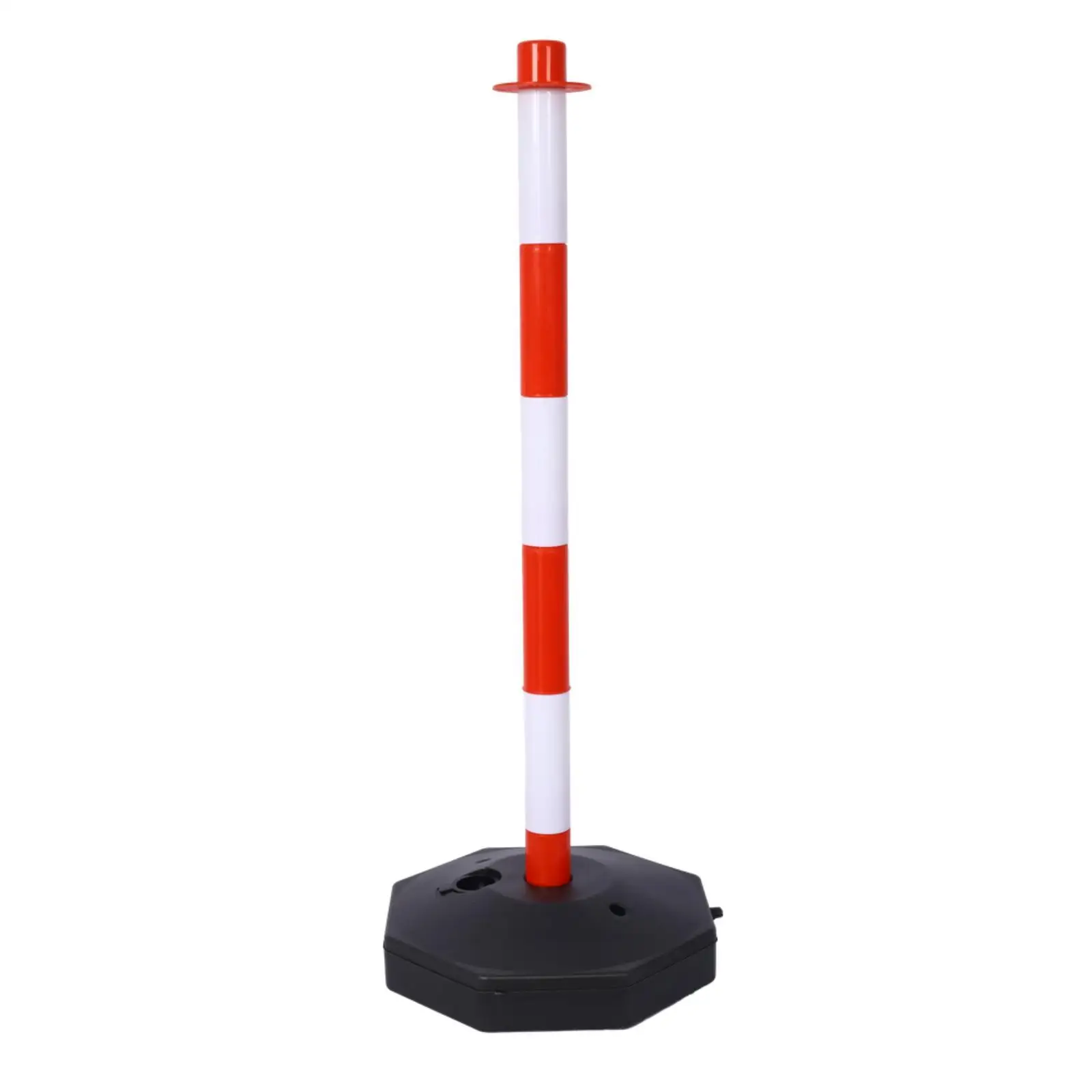 12 Pack Traffic Delineator Post Cones with Fillable Base, Adjustable Plastic