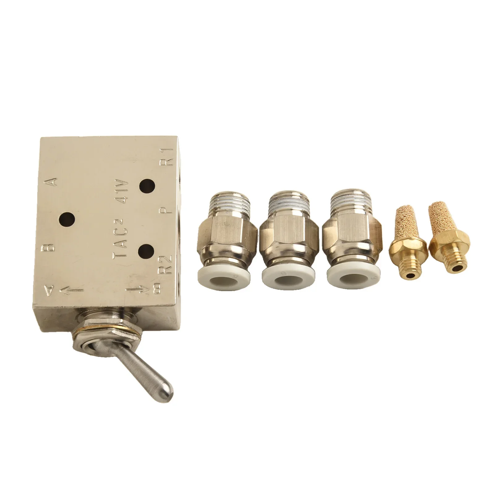 31.8*16*62.2mm Mechanical Switch Valve Pneumatic Switch Button Valve Motor Driver Working Pressure 0 0.9MPa Reversing Valve