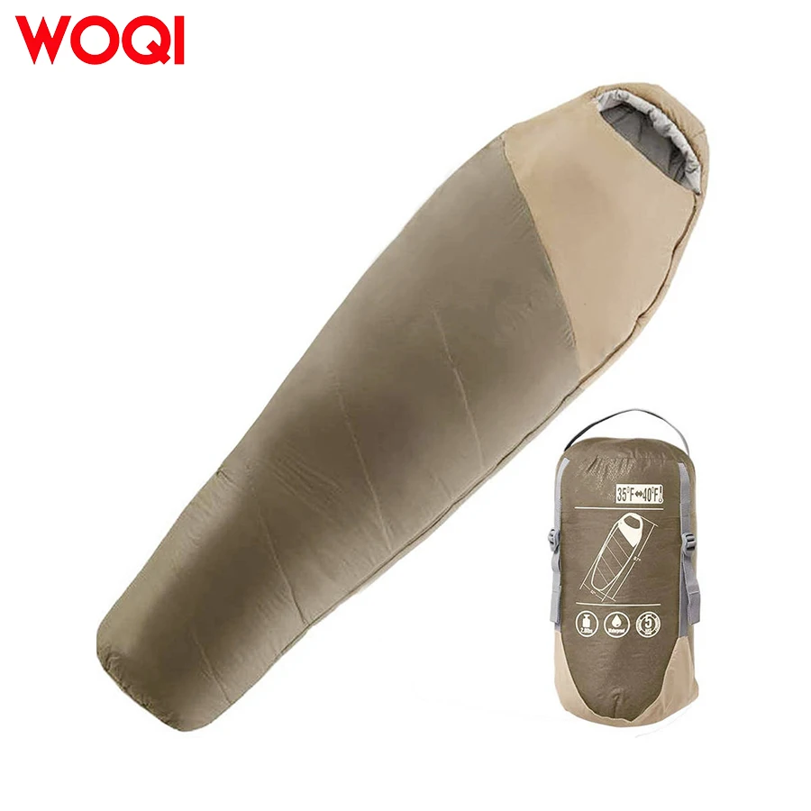 WOQI Winter Season  Filling 400g RDS high-quality down Sleeping Bag with Compression Bag