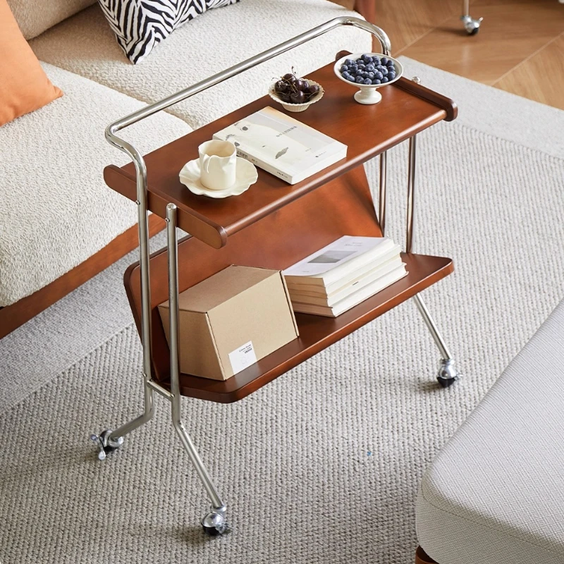 

French retro mobile side table small table living room coffee table sofa side cabinet bedroom home bed side shelf