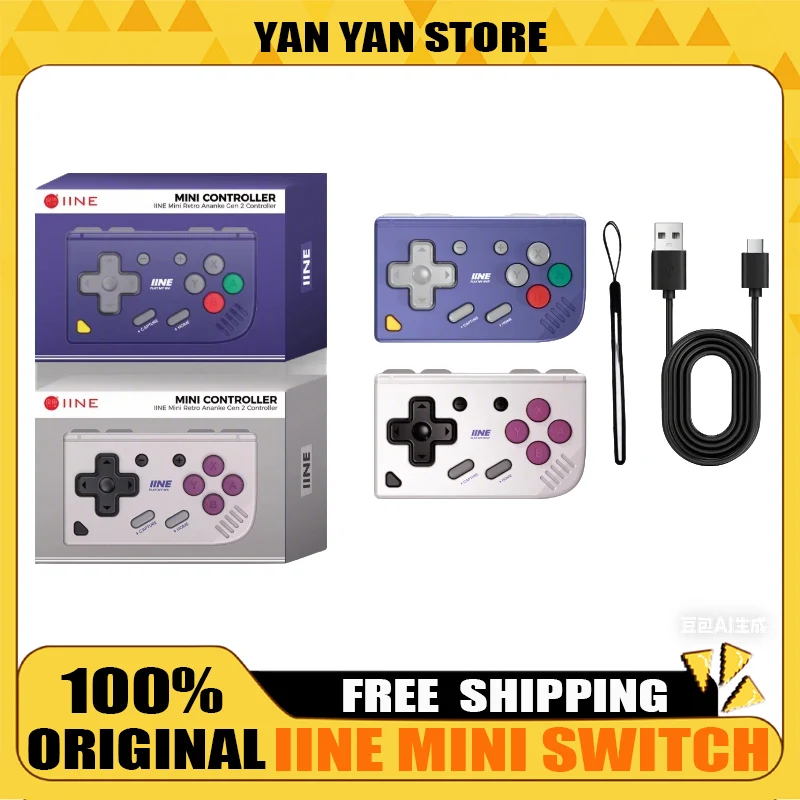 

IINE Mini Controller Retro Ananke Gen 2 Mini Game Controller Long Battery Life Bluetooth Gamepads RetroPocket Gamepad Controller