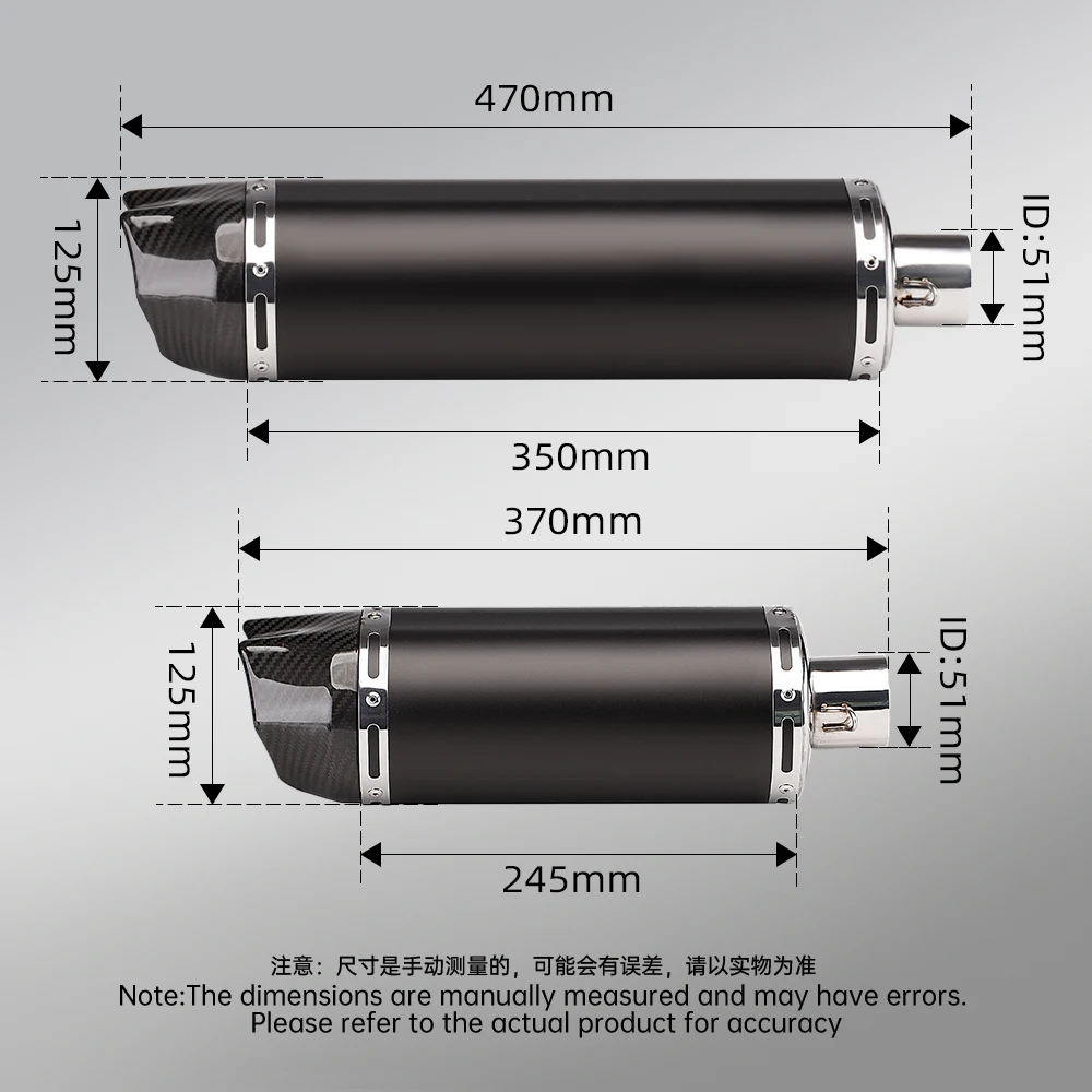 FOR CTX700 2014-2016 Slip On Exhaust Mid Pipe Equipped AW10 Tail Pipe Two Sizes 370mm 470mm Motorcycle Accessories 3