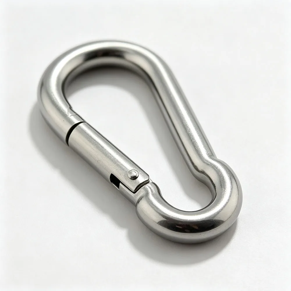10PCS Marine Stainless Steel Carabiner Hook, Heavy Duty Large Snap Hook 40/50/60mm for Climbing, Camping, Keychain, Outdoor Gear