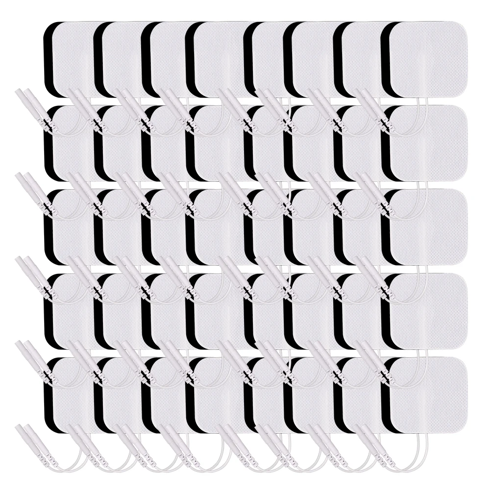 

10/20/50/100PCS Self Adhesive TENS Electrode Pads 4×4cm/5×5cm Massager Electrodes Patch For Pulse EMS Muscle Stimulator Sticker