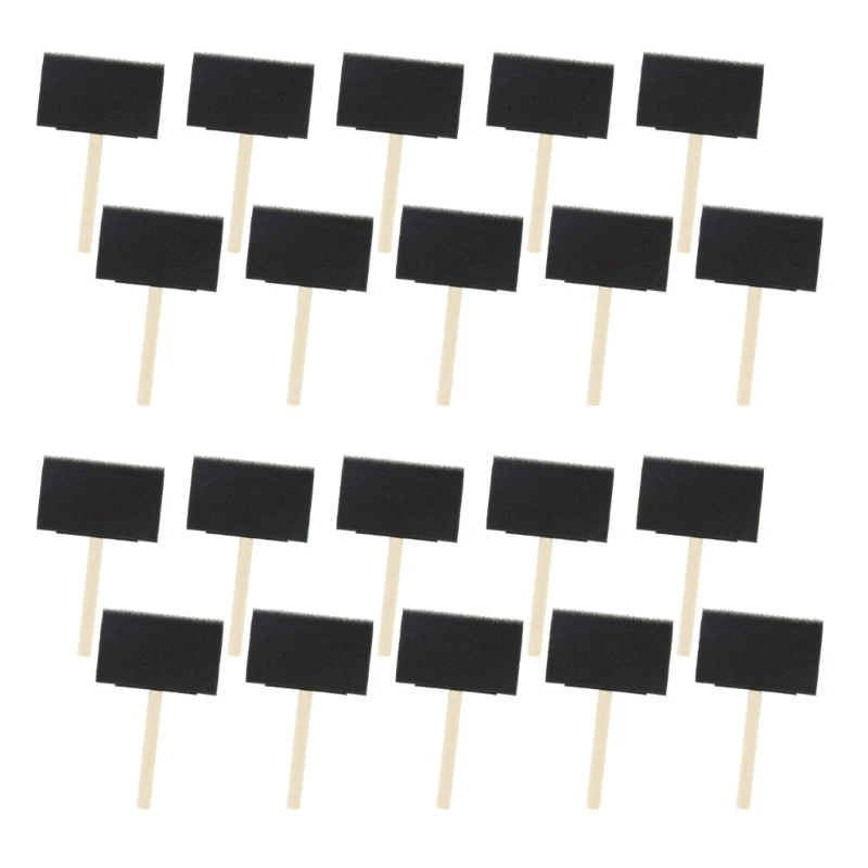 Pincel pintura esponja com 20 peças para pintura para coloração, vernizes, escovas espuma com